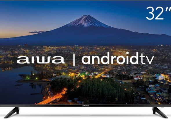 Smart TV Aiwa 32”, Android, HD, Borda Ultrafina, HDR10, Dolby Áudio - AWS-TV-32-BL-02-A