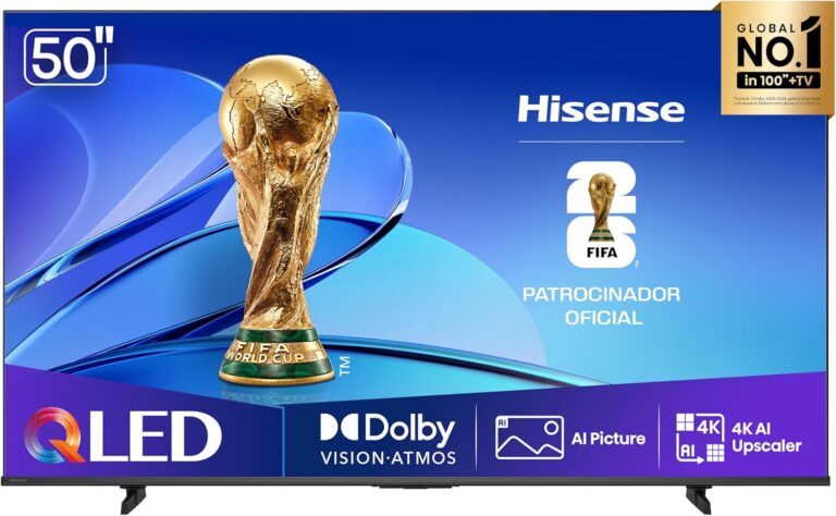 Hisense Smart TV UHD 4K QLED 50" Polegadas 50Q6QV com HDR10+, Dolby Atmos, Sports Mode, Game Mode Plus e Compatível com Alexa